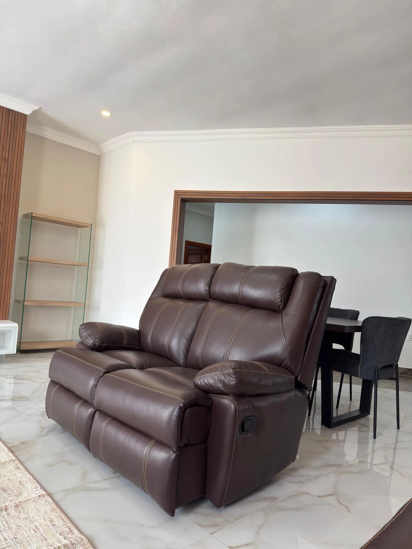 Living room with luxurious couches